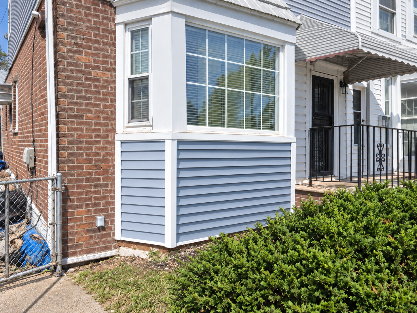 Exterior wall and siding repair after completion